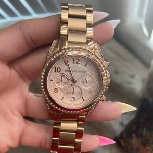 Michael Kors Rose-Gold Studded OverSized Watch